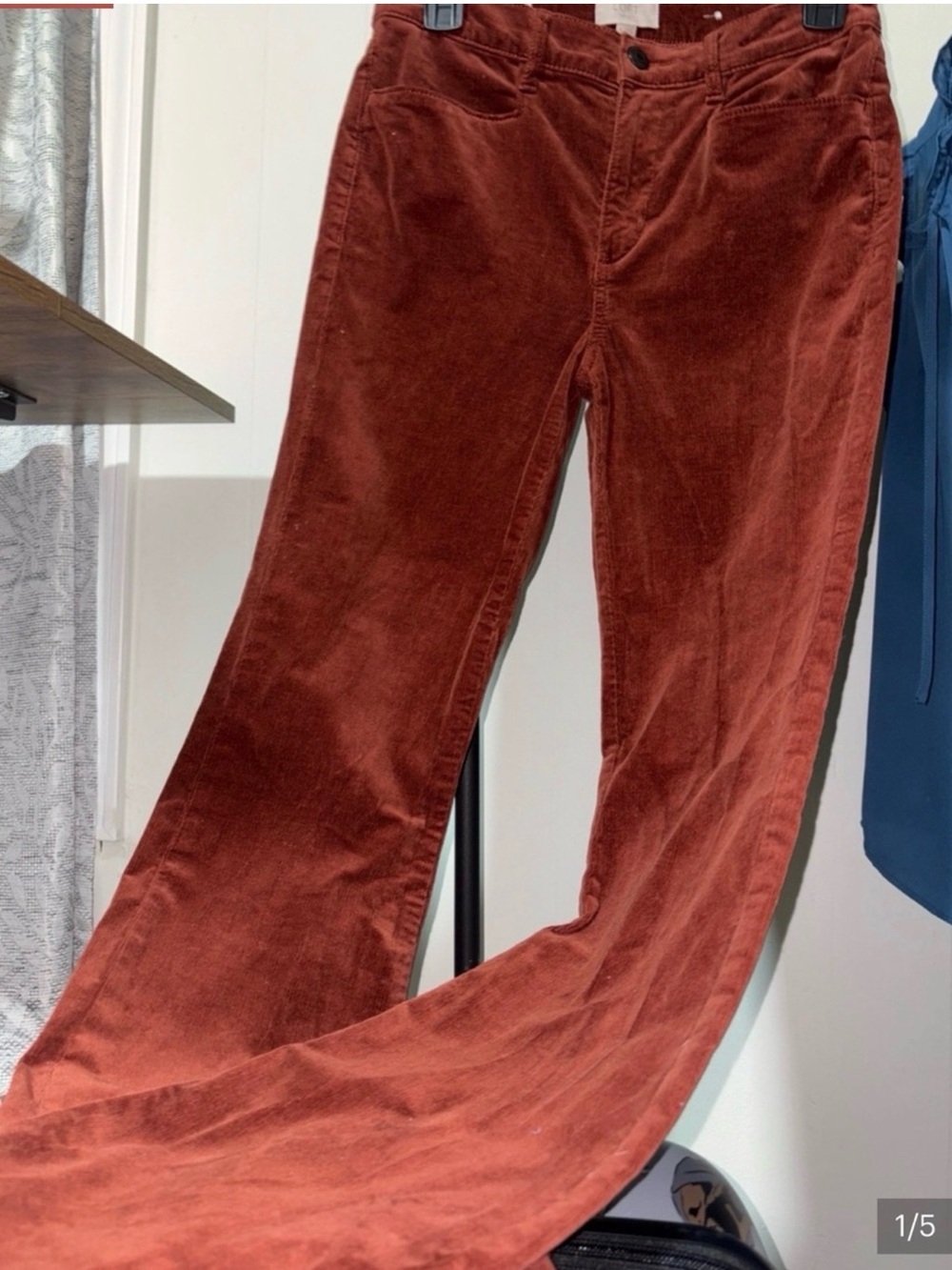 Rust Corduroy Bootcut Pants